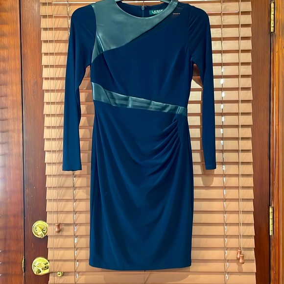 Ralph Lauren navy blue cocktail dress - Picture 1 of 5